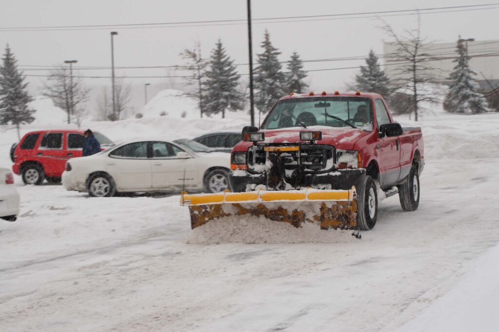 snow plow in snow